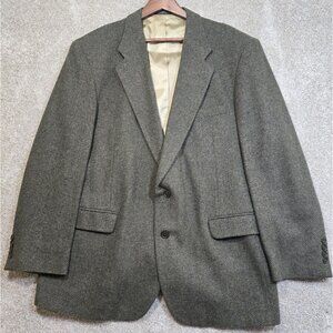 Barrington Brown Tweed Two Button Single-Breasted Suit Sport Coat Blazer Men 46L